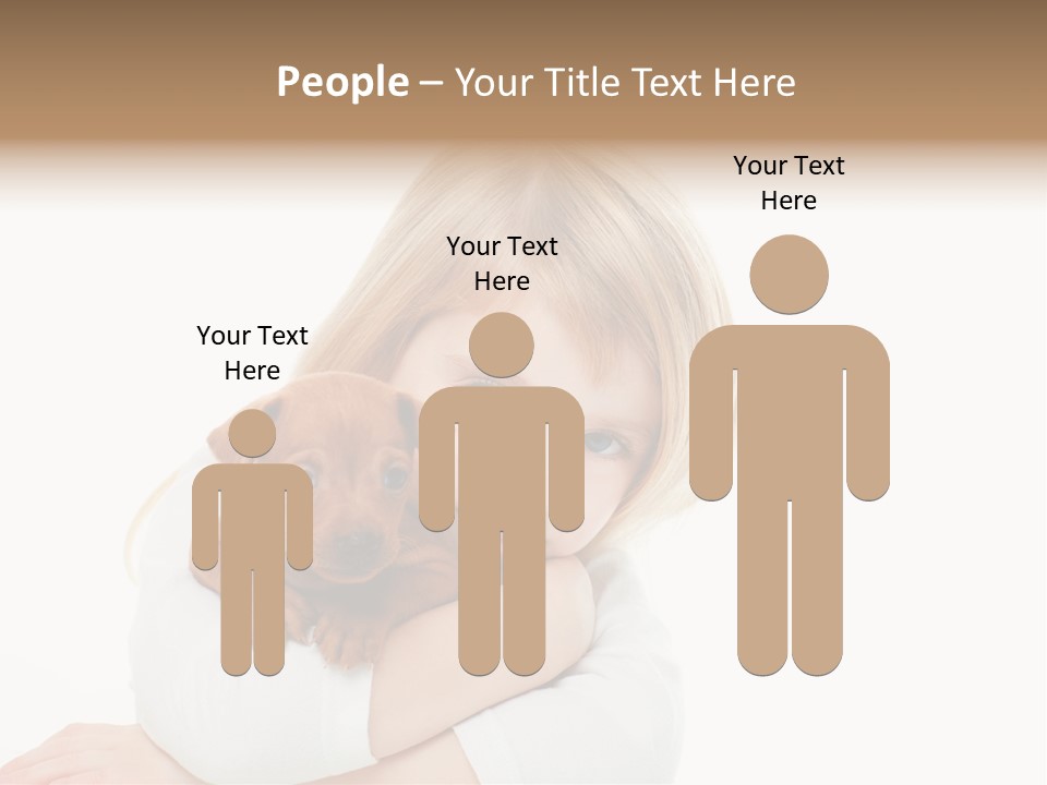 A Little Girl Holding A Puppy Powerpoint Template PowerPoint Template
