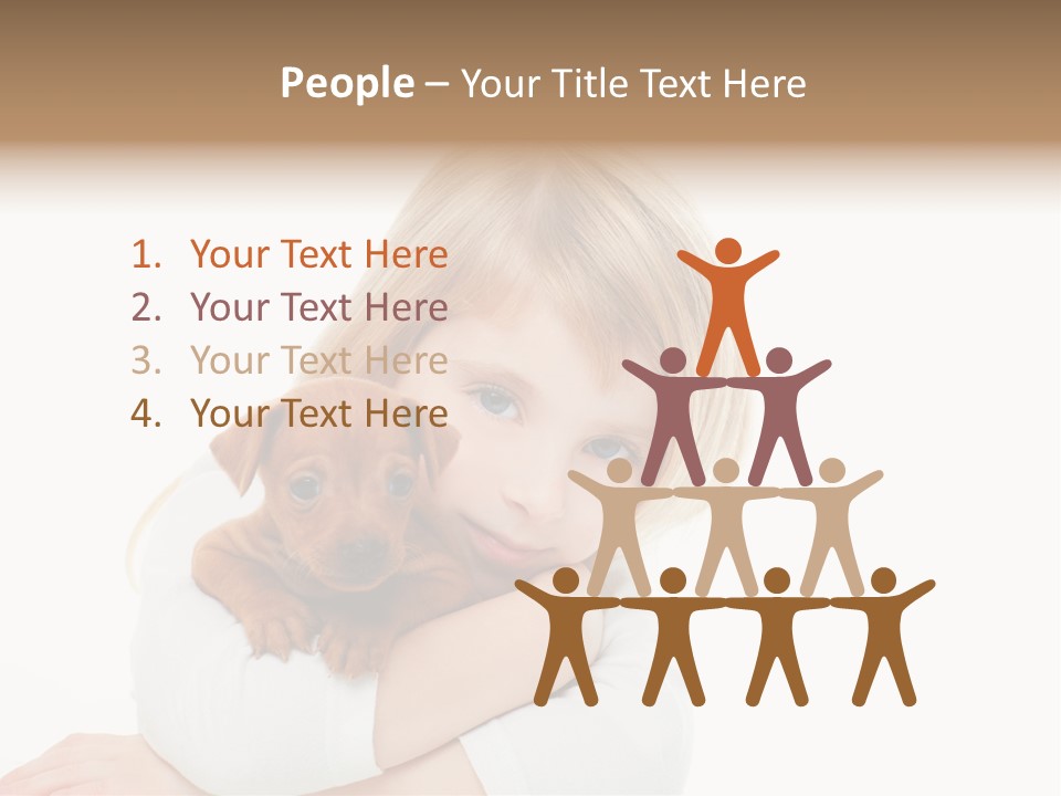 A Little Girl Holding A Puppy Powerpoint Template PowerPoint Template