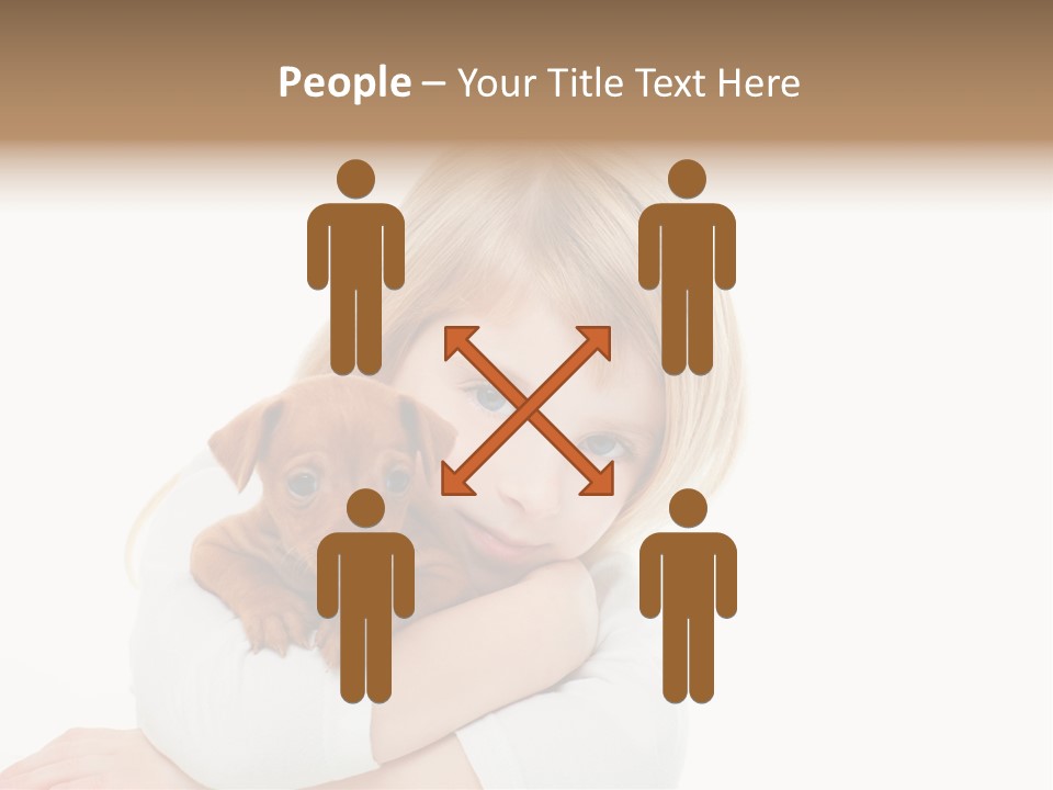 A Little Girl Holding A Puppy Powerpoint Template PowerPoint Template