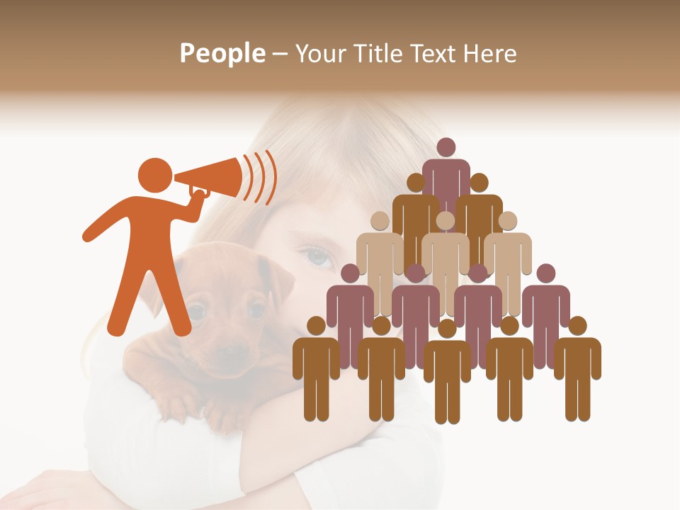 A Little Girl Holding A Puppy Powerpoint Template PowerPoint Template