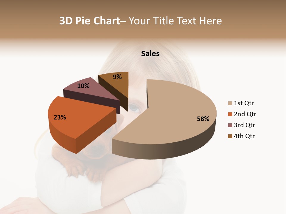 A Little Girl Holding A Puppy Powerpoint Template PowerPoint Template