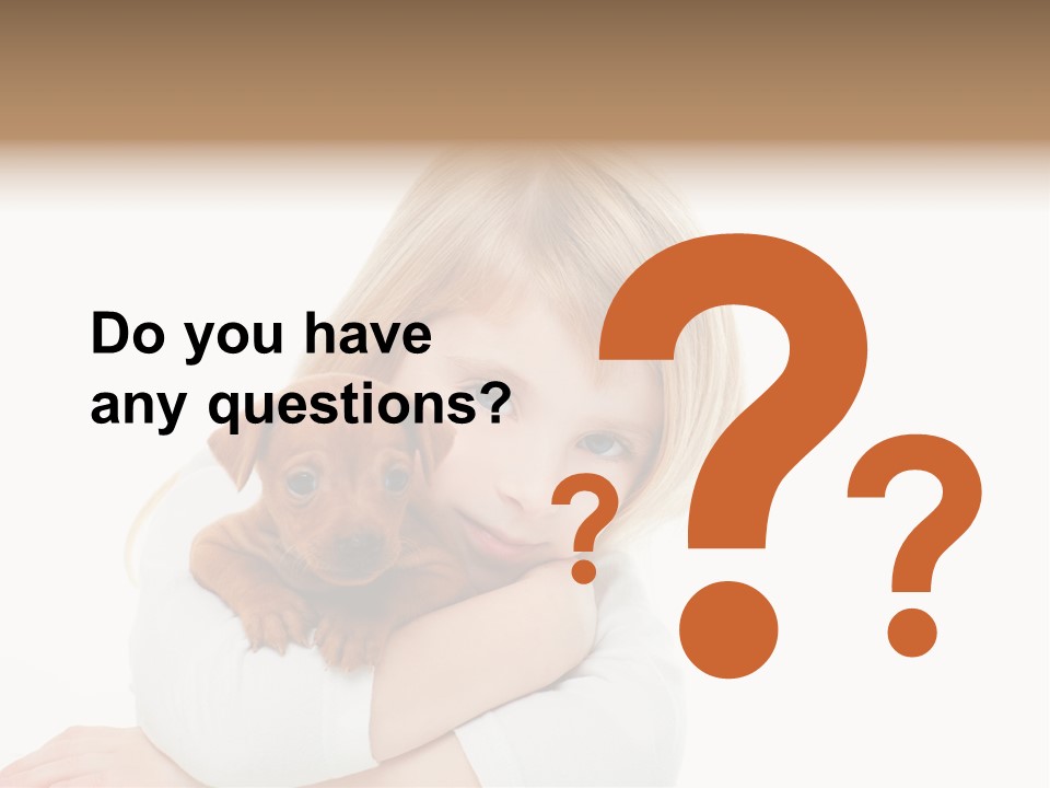 A Little Girl Holding A Puppy Powerpoint Template PowerPoint Template