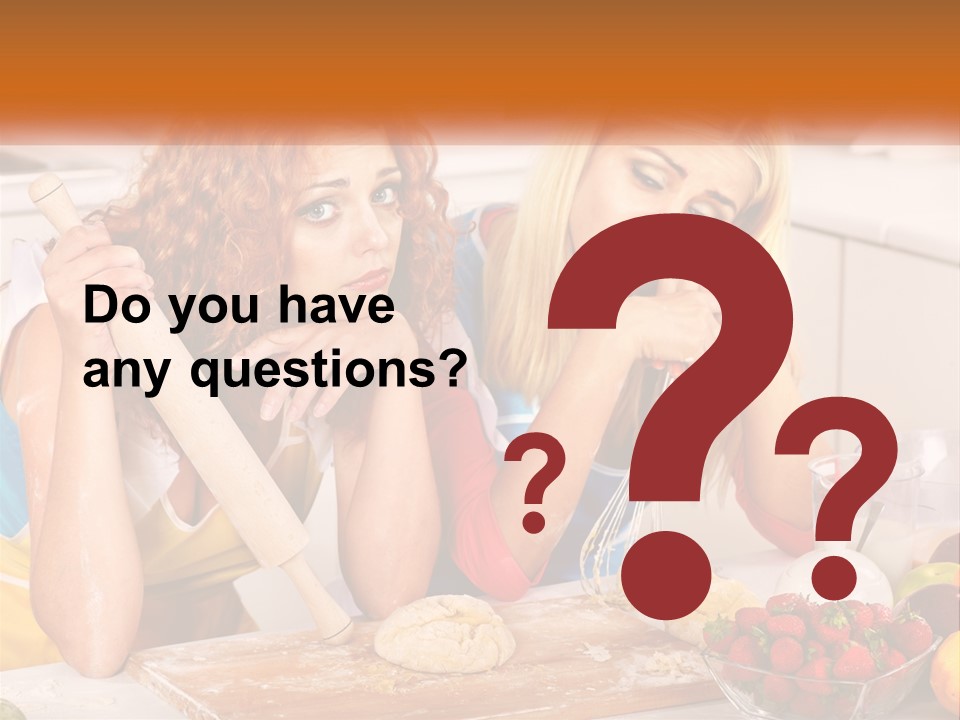 Two Women In The Kitchen With Rolling Dough PowerPoint Template