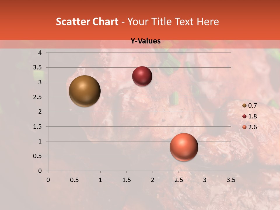 A Red Plate With Meat And Vegetables On It PowerPoint Template