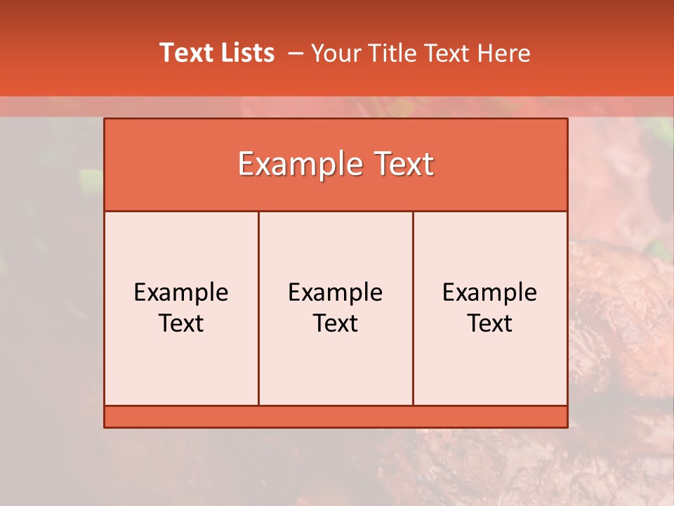 A Red Plate With Meat And Vegetables On It PowerPoint Template