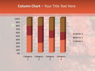 A Red Plate With Meat And Vegetables On It PowerPoint Template