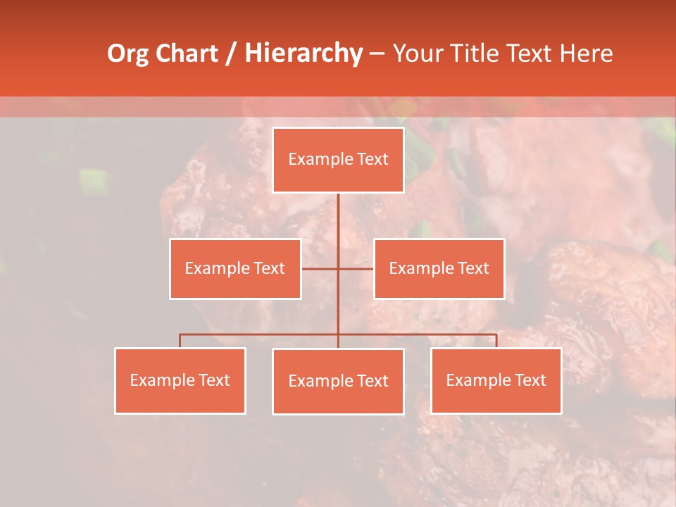 A Red Plate With Meat And Vegetables On It PowerPoint Template