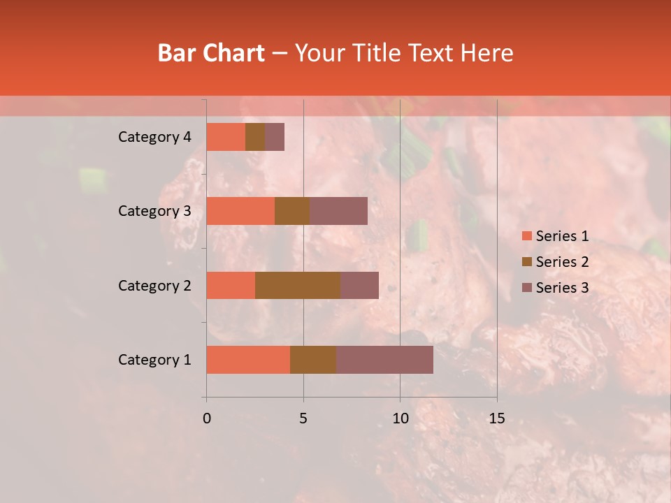 A Red Plate With Meat And Vegetables On It PowerPoint Template