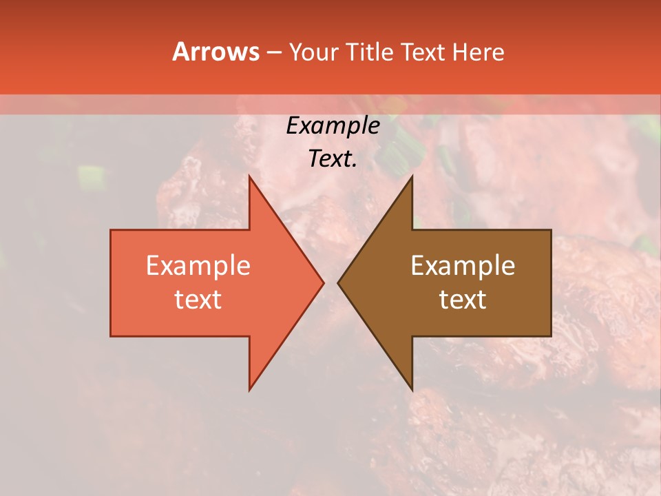 A Red Plate With Meat And Vegetables On It PowerPoint Template