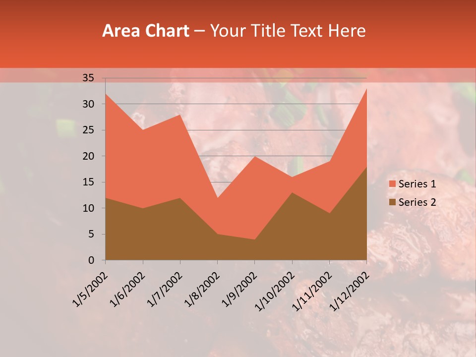 A Red Plate With Meat And Vegetables On It PowerPoint Template