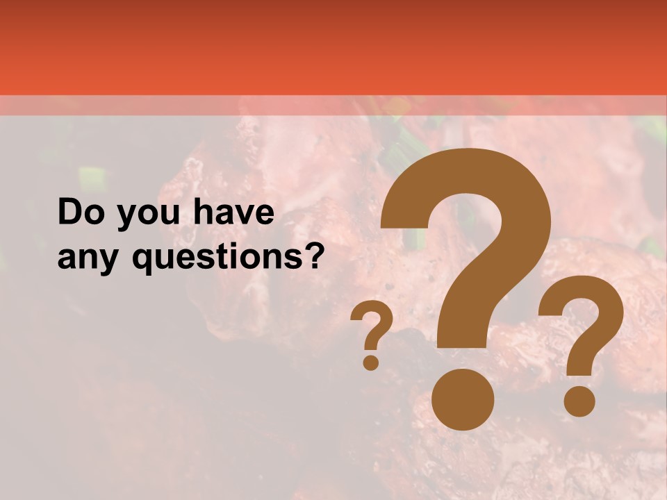 A Red Plate With Meat And Vegetables On It PowerPoint Template