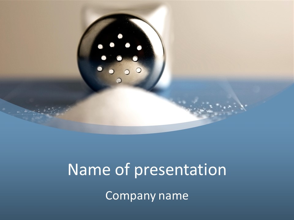 A Close Up Of A Spoon On A Table PowerPoint Template