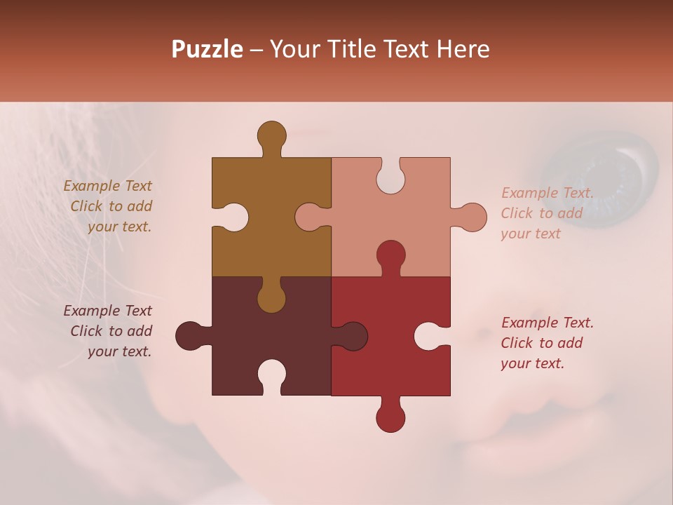 A Close Up Of A Doll With Blue Eyes PowerPoint Template
