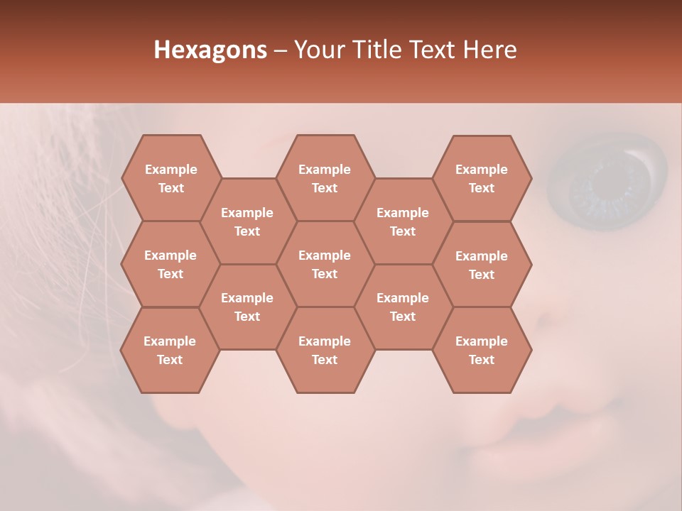A Close Up Of A Doll With Blue Eyes PowerPoint Template