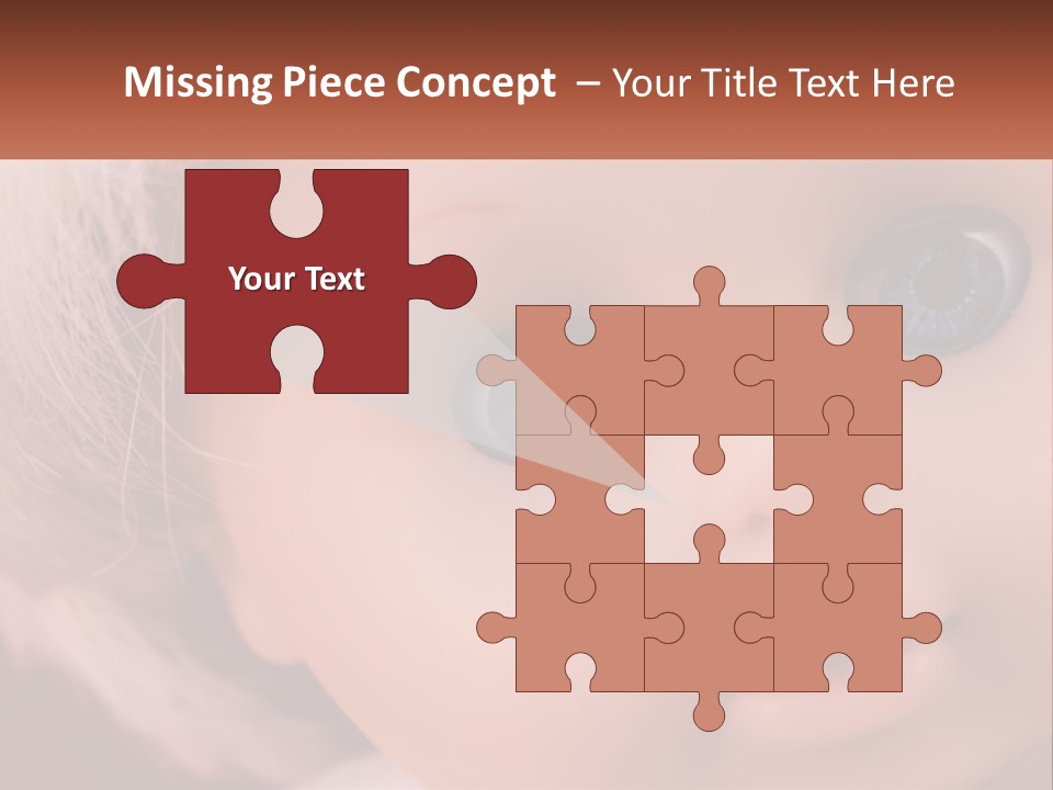A Close Up Of A Doll With Blue Eyes PowerPoint Template