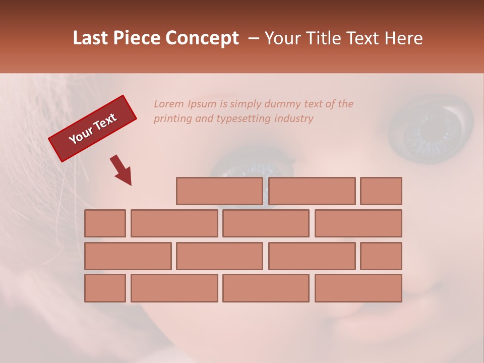 A Close Up Of A Doll With Blue Eyes PowerPoint Template