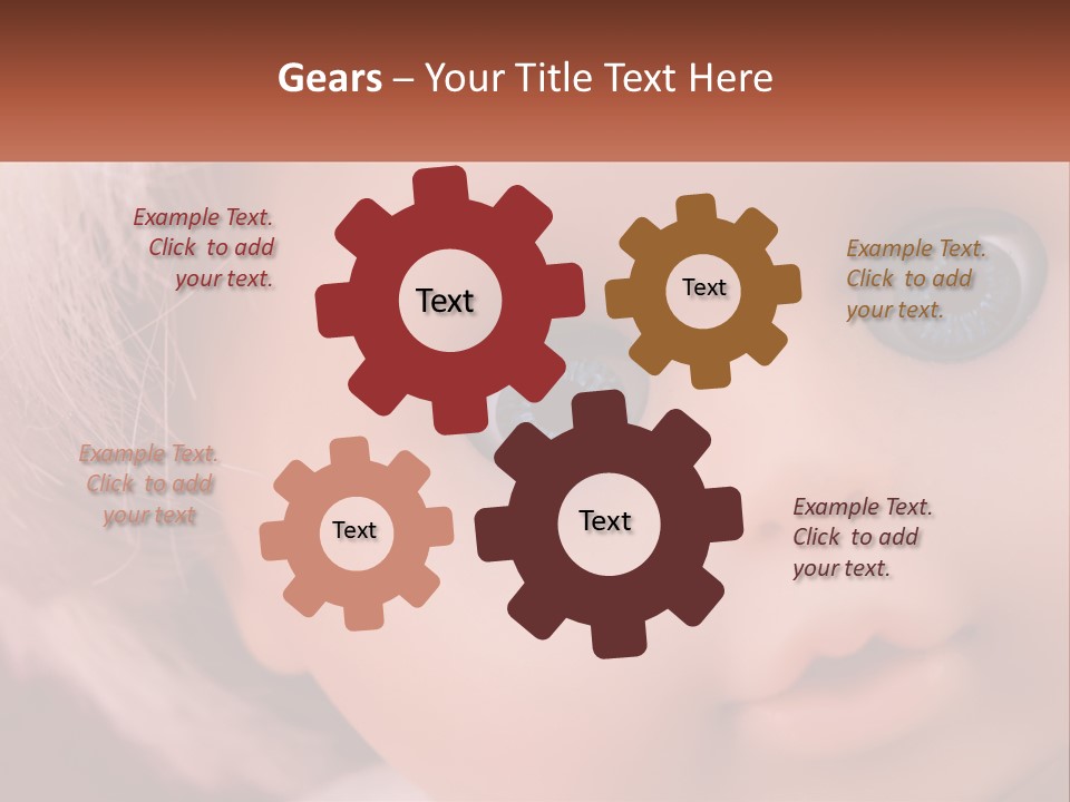 A Close Up Of A Doll With Blue Eyes PowerPoint Template