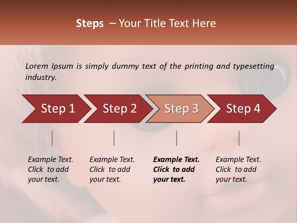 A Close Up Of A Doll With Blue Eyes PowerPoint Template