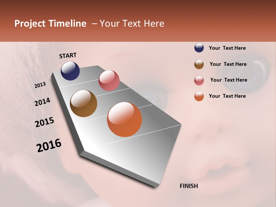 A Close Up Of A Doll With Blue Eyes PowerPoint Template