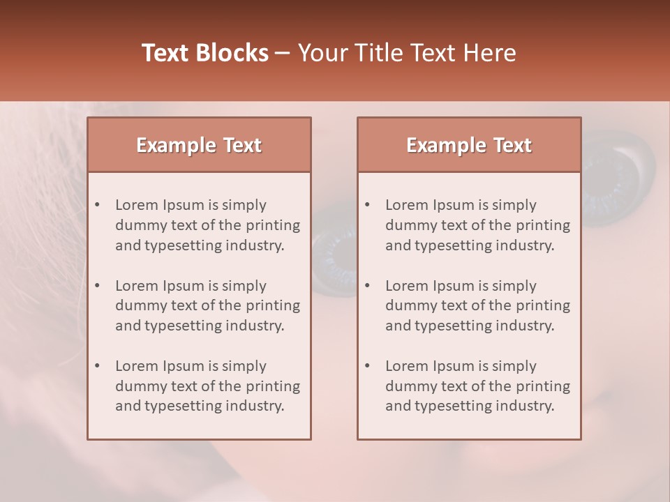 A Close Up Of A Doll With Blue Eyes PowerPoint Template