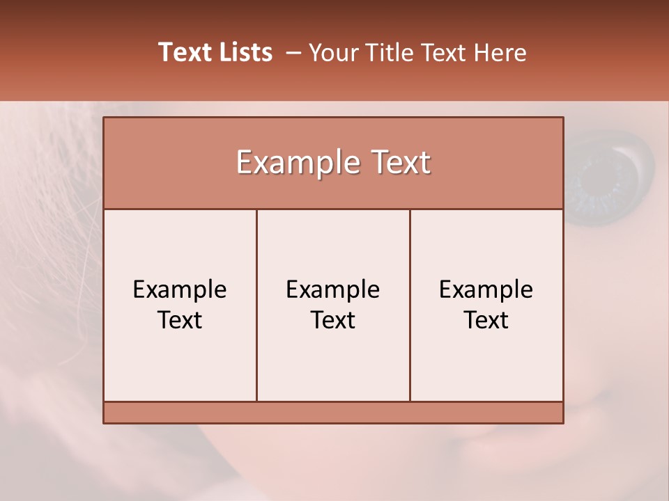 A Close Up Of A Doll With Blue Eyes PowerPoint Template
