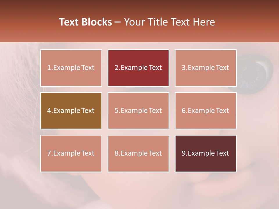 A Close Up Of A Doll With Blue Eyes PowerPoint Template