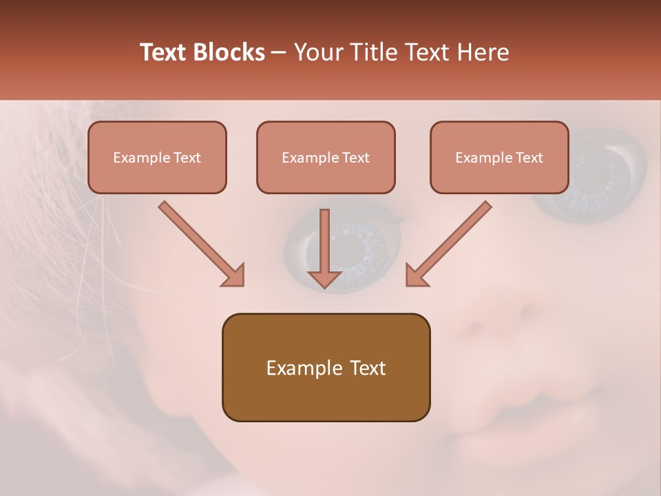 A Close Up Of A Doll With Blue Eyes PowerPoint Template
