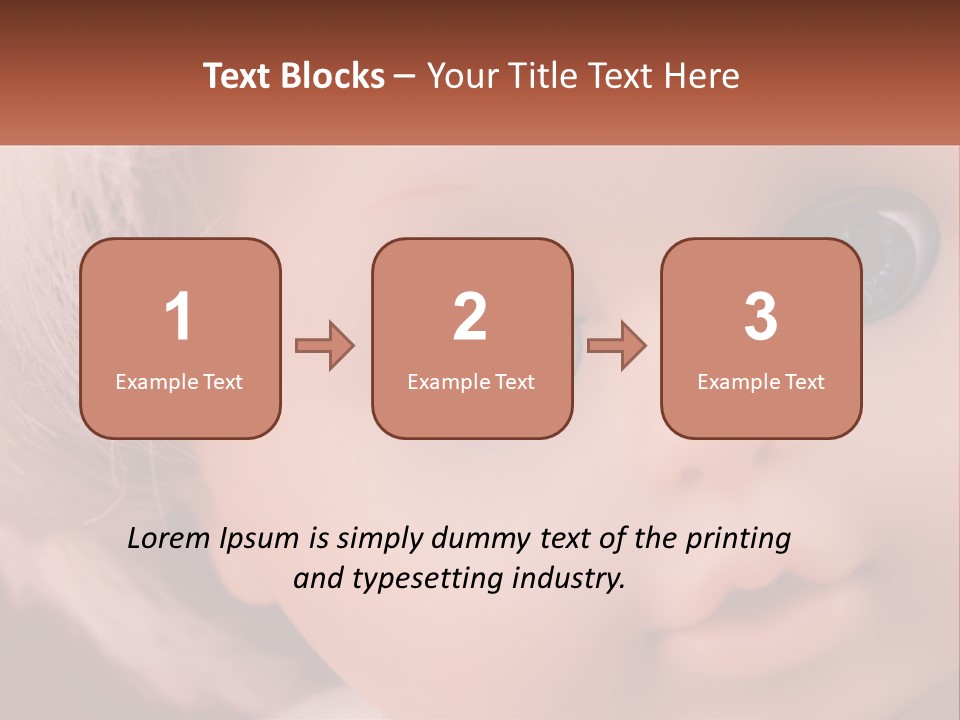 A Close Up Of A Doll With Blue Eyes PowerPoint Template