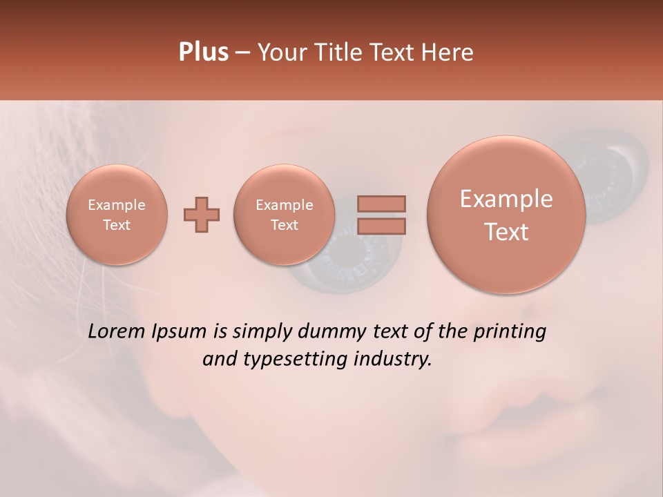 A Close Up Of A Doll With Blue Eyes PowerPoint Template