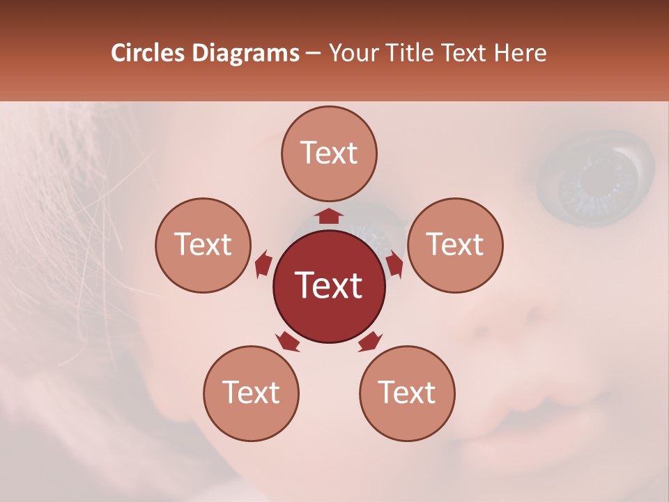 A Close Up Of A Doll With Blue Eyes PowerPoint Template