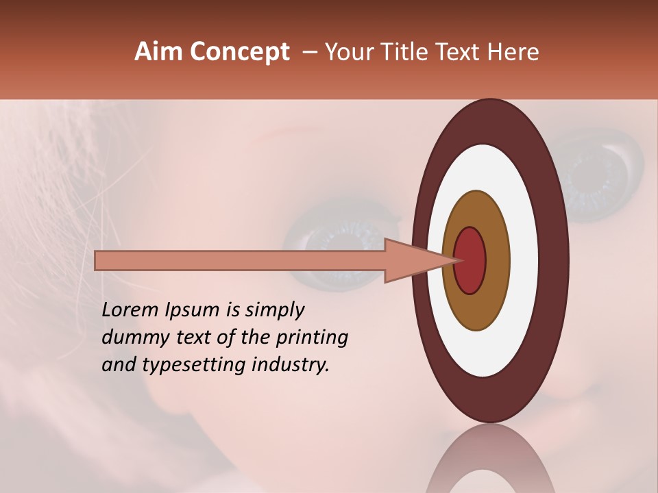 A Close Up Of A Doll With Blue Eyes PowerPoint Template