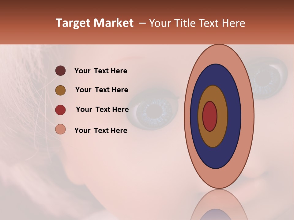 A Close Up Of A Doll With Blue Eyes PowerPoint Template