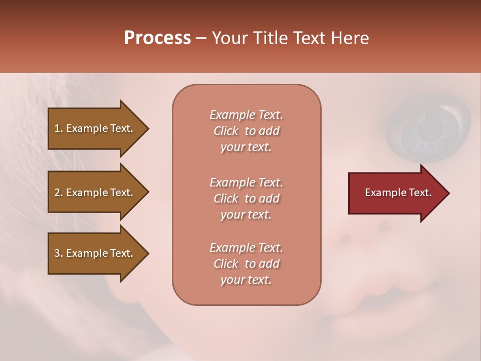 A Close Up Of A Doll With Blue Eyes PowerPoint Template