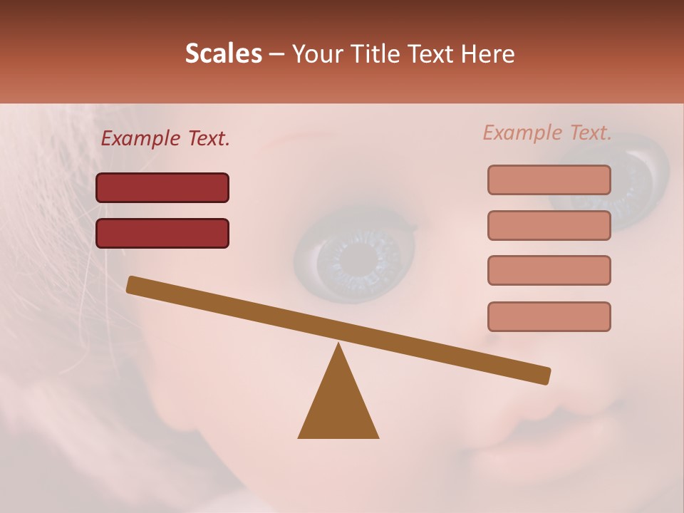 A Close Up Of A Doll With Blue Eyes PowerPoint Template