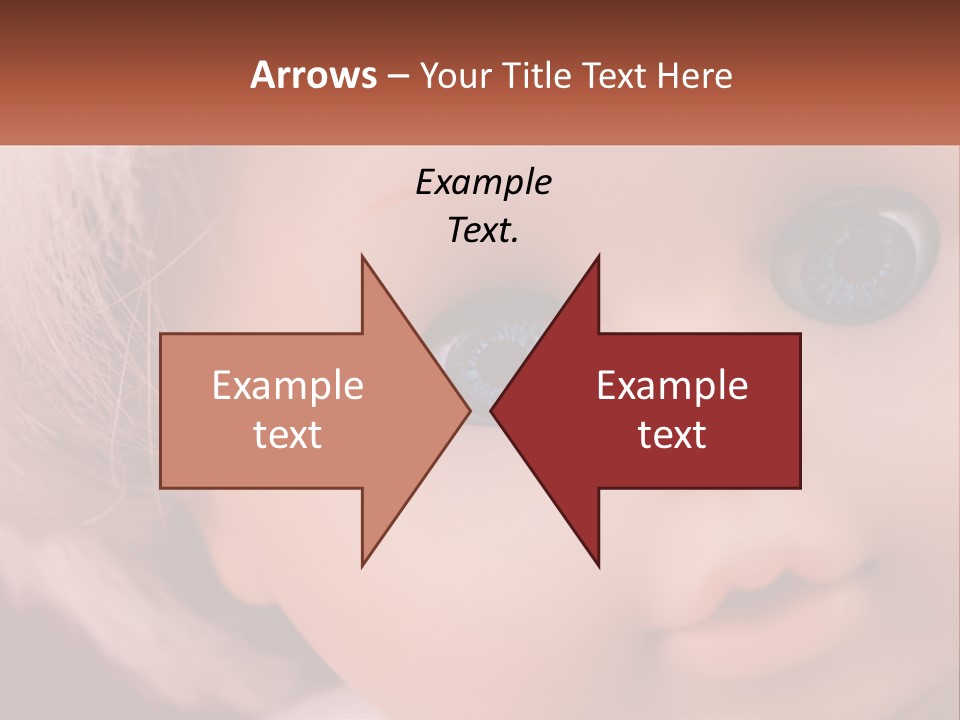 A Close Up Of A Doll With Blue Eyes PowerPoint Template