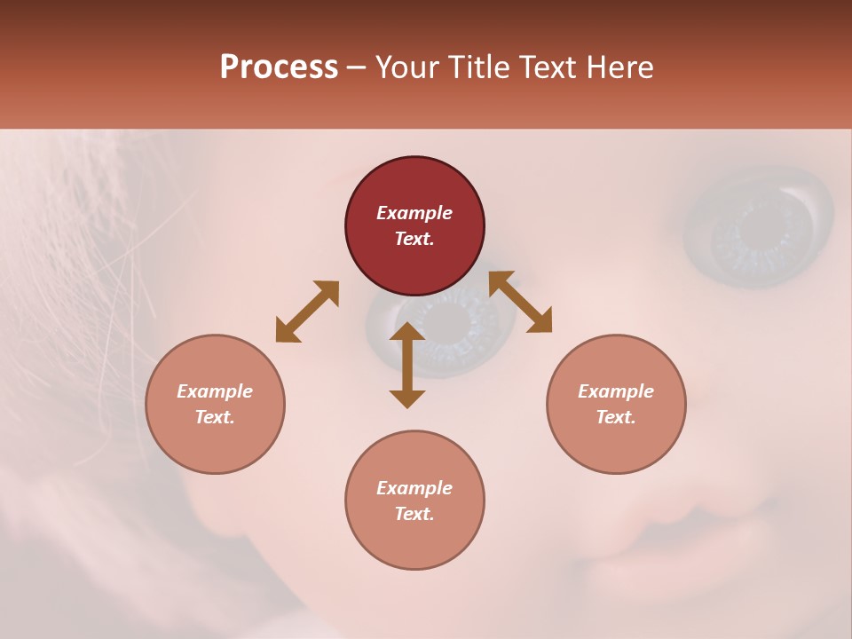 A Close Up Of A Doll With Blue Eyes PowerPoint Template