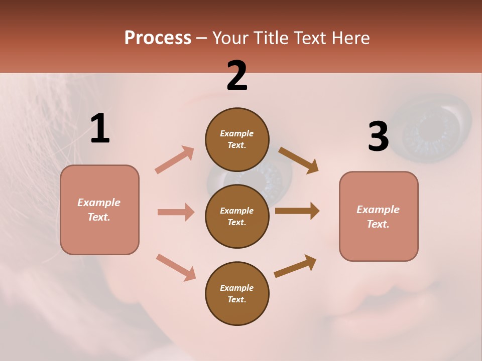 A Close Up Of A Doll With Blue Eyes PowerPoint Template