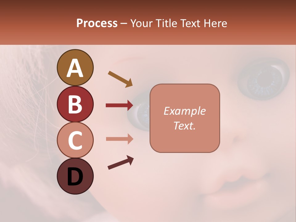 A Close Up Of A Doll With Blue Eyes PowerPoint Template
