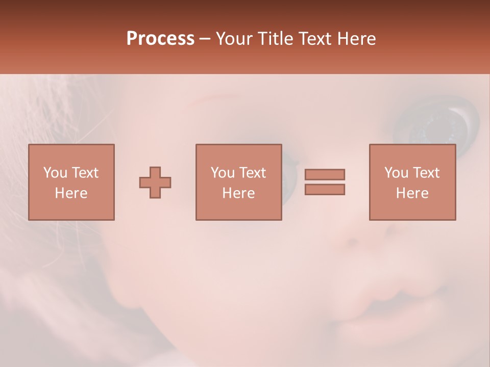 A Close Up Of A Doll With Blue Eyes PowerPoint Template