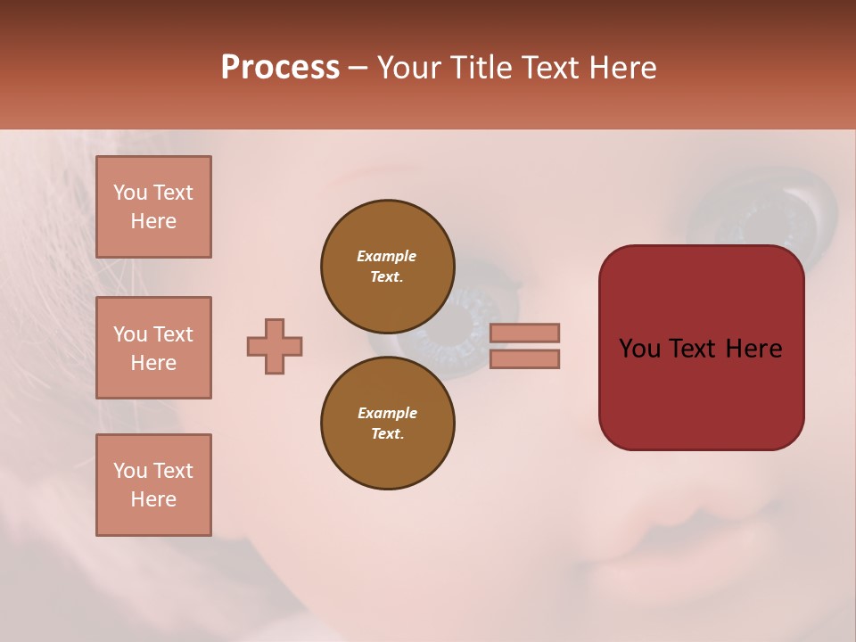 A Close Up Of A Doll With Blue Eyes PowerPoint Template