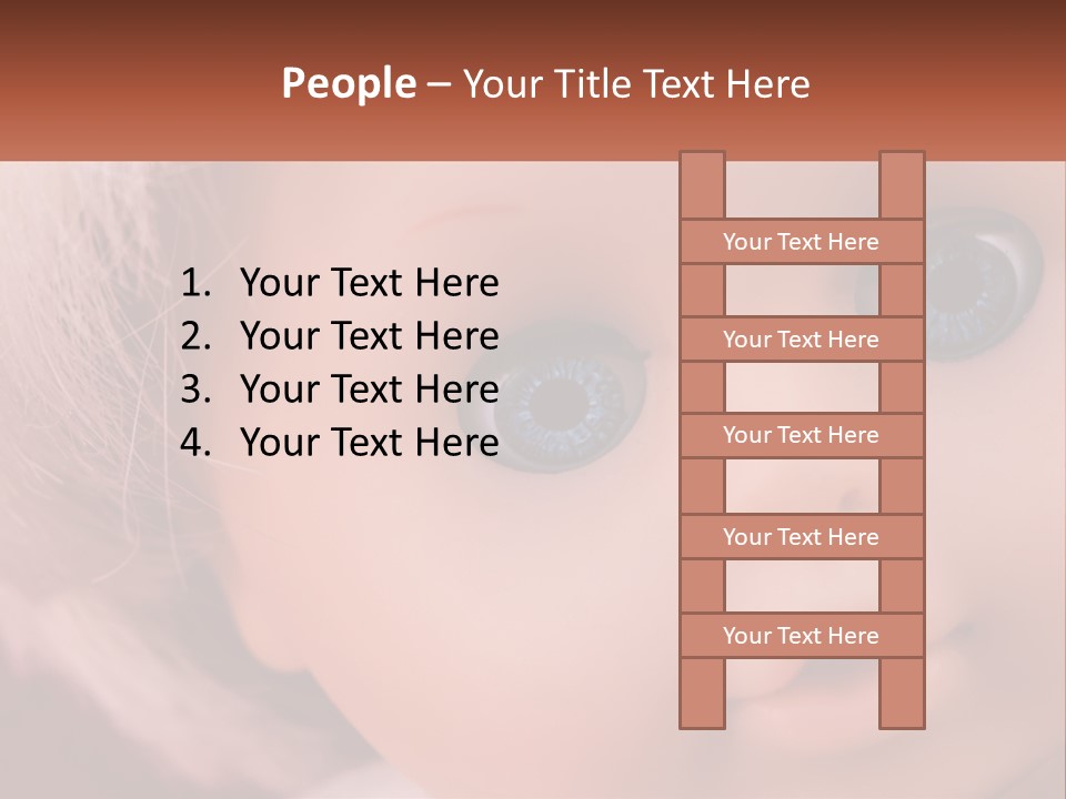 A Close Up Of A Doll With Blue Eyes PowerPoint Template