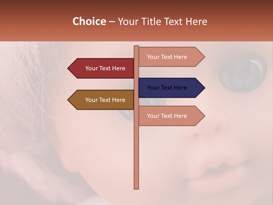 A Close Up Of A Doll With Blue Eyes PowerPoint Template