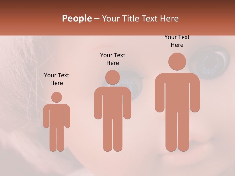 A Close Up Of A Doll With Blue Eyes PowerPoint Template