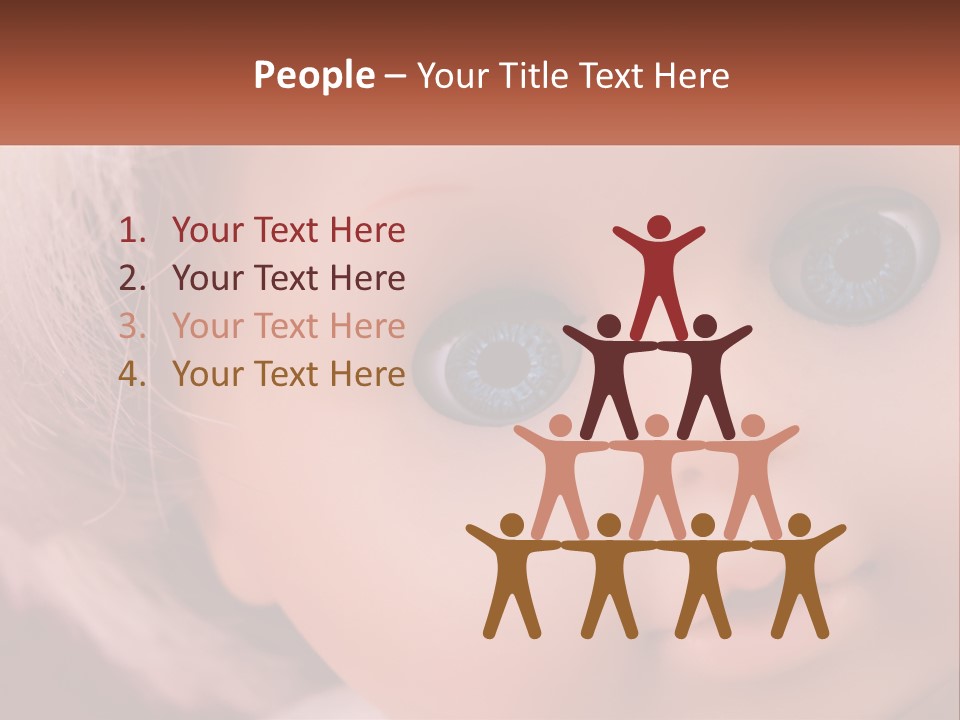 A Close Up Of A Doll With Blue Eyes PowerPoint Template
