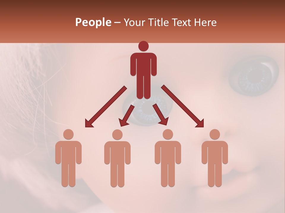 A Close Up Of A Doll With Blue Eyes PowerPoint Template