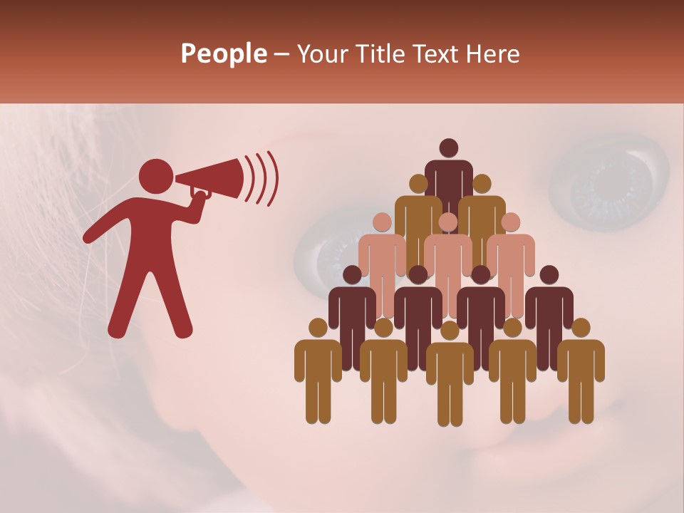 A Close Up Of A Doll With Blue Eyes PowerPoint Template