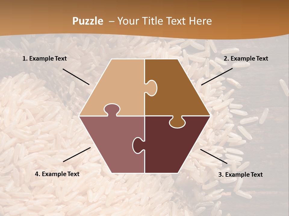 A Sack Of Rice On Top Of A Wooden Table PowerPoint Template