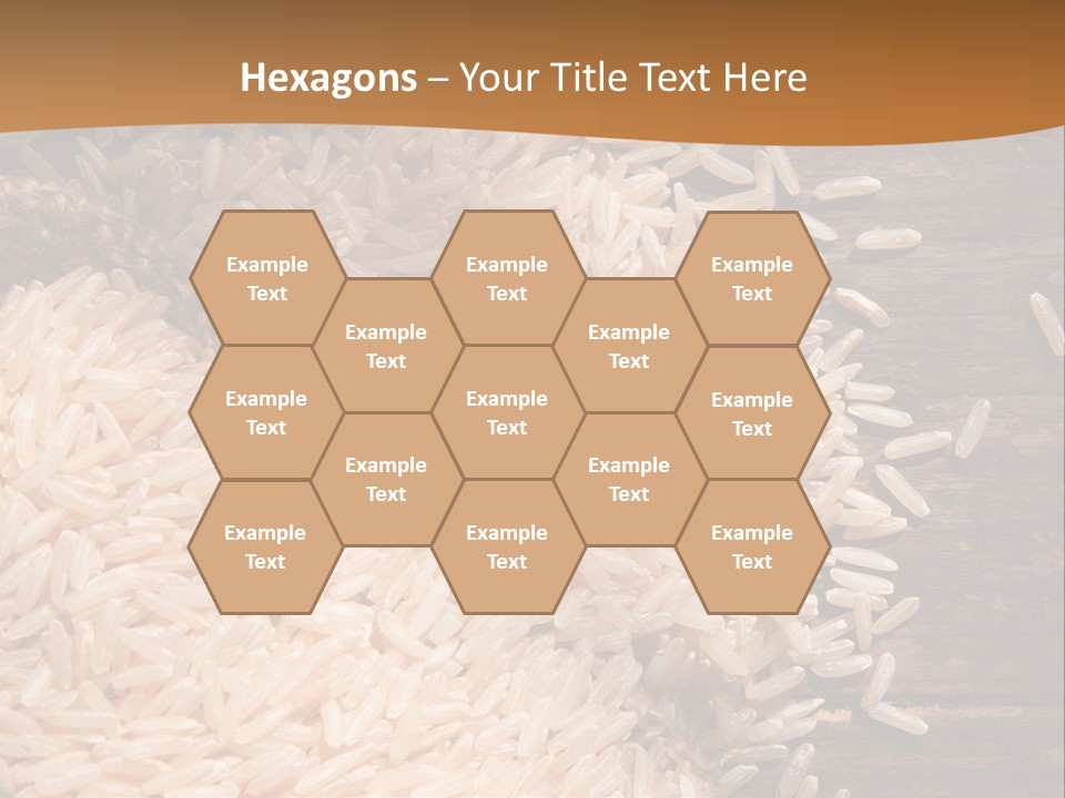 A Sack Of Rice On Top Of A Wooden Table PowerPoint Template