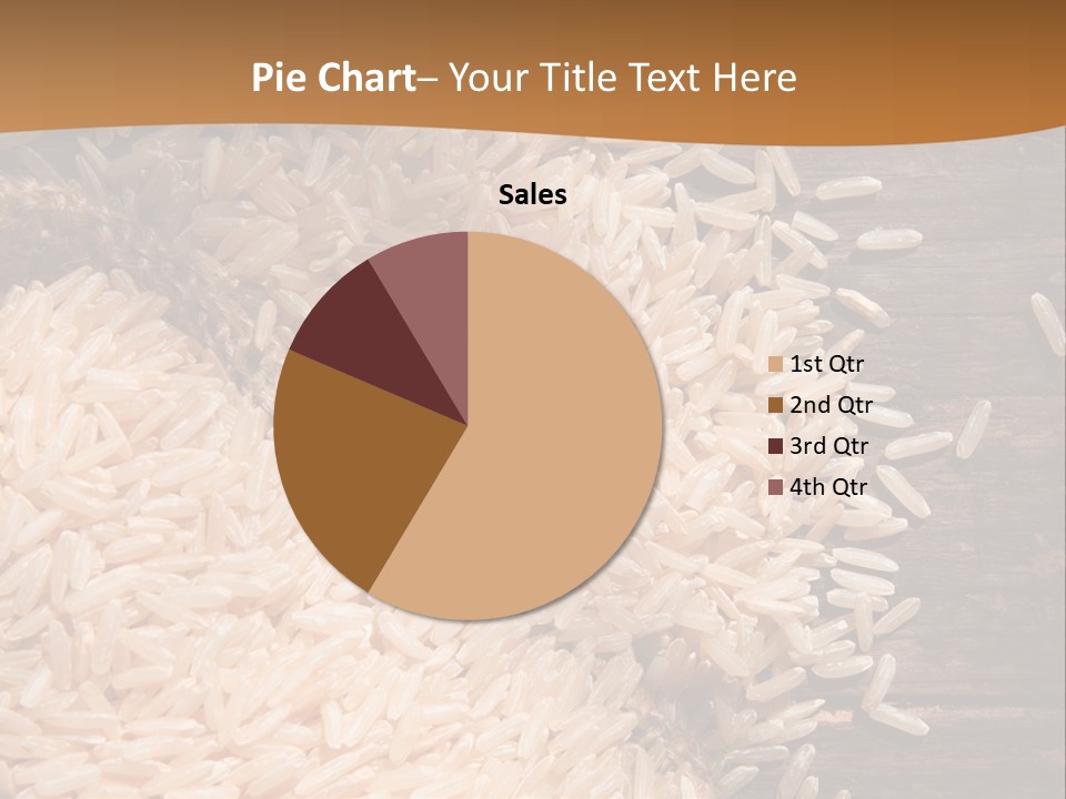 A Sack Of Rice On Top Of A Wooden Table PowerPoint Template