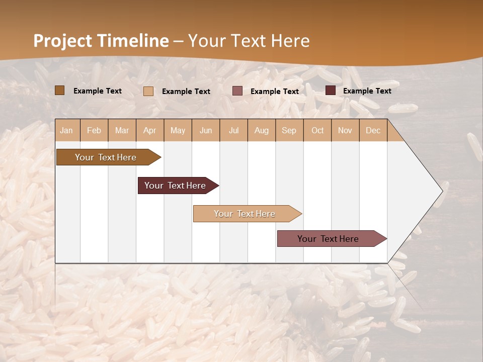 A Sack Of Rice On Top Of A Wooden Table PowerPoint Template